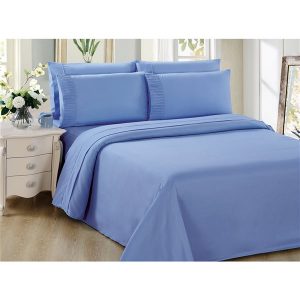 Marina Decoration Full White Polyester Bed Sheets - 6-Piece